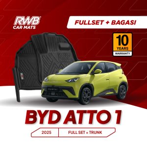 Karpet Mobil BYD ATTO 1 | TPE 4D Custom Fit Anti Slip Waterproof RWB