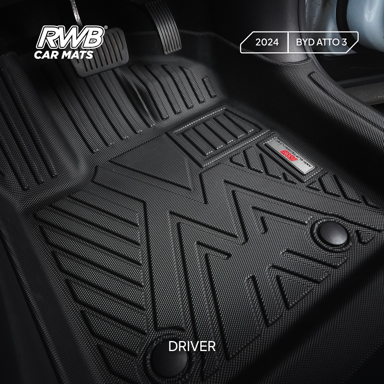 Karpet Mobil BYD ATTO 3 | TPE 4D Custom Fit Anti Slip Waterproof RWB - Image 7