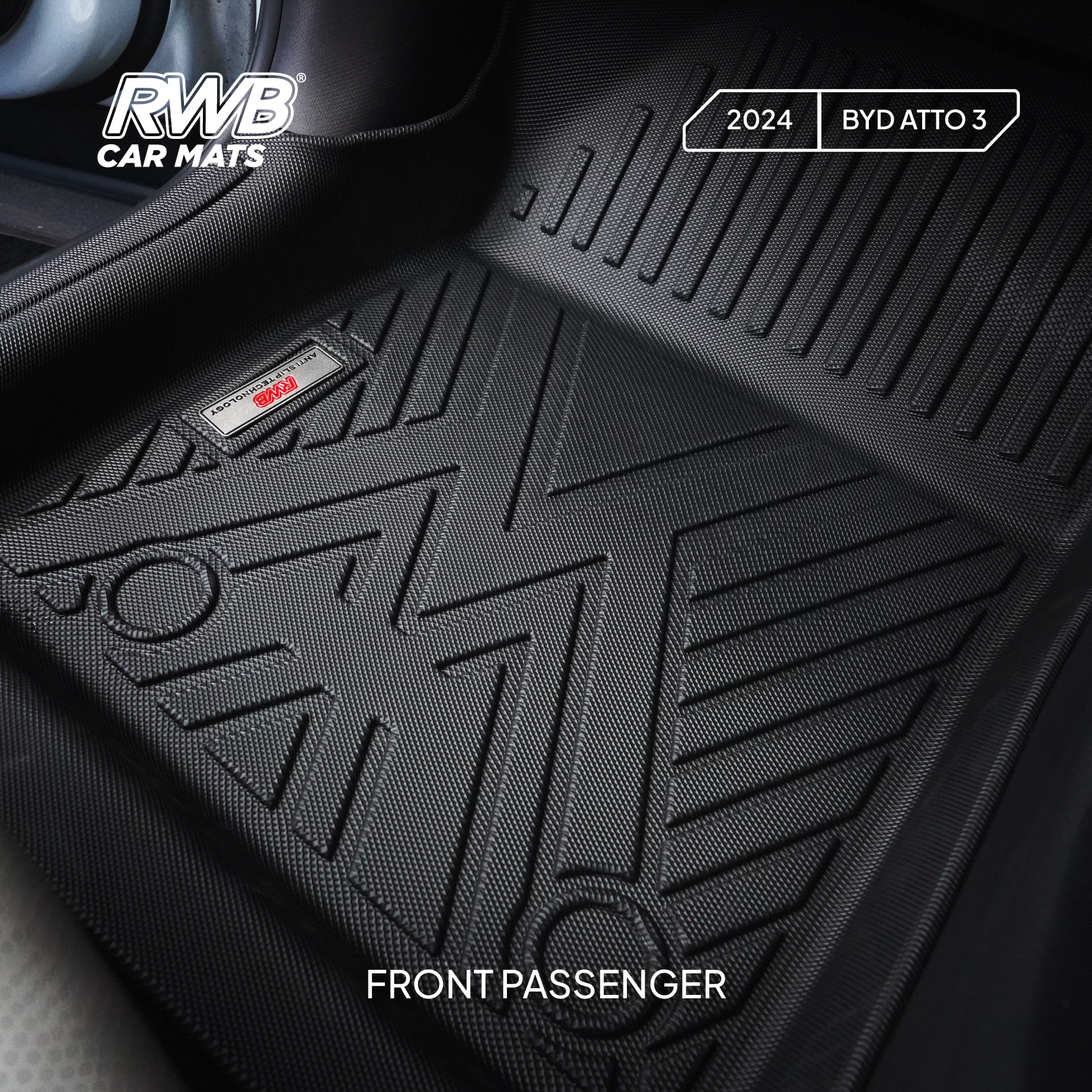 Karpet Mobil BYD ATTO 3 | TPE 4D Custom Fit Anti Slip Waterproof RWB - Image 8