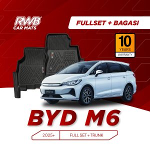 Karpet Mobil BYD M6 | TPE 4D Custom Fit Anti Slip Waterproof RWB