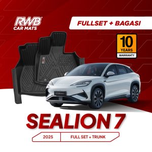 Karpet Mobil BYD SEALION 7 | TPE 4D Custom Fit Anti Slip Waterproof RWB