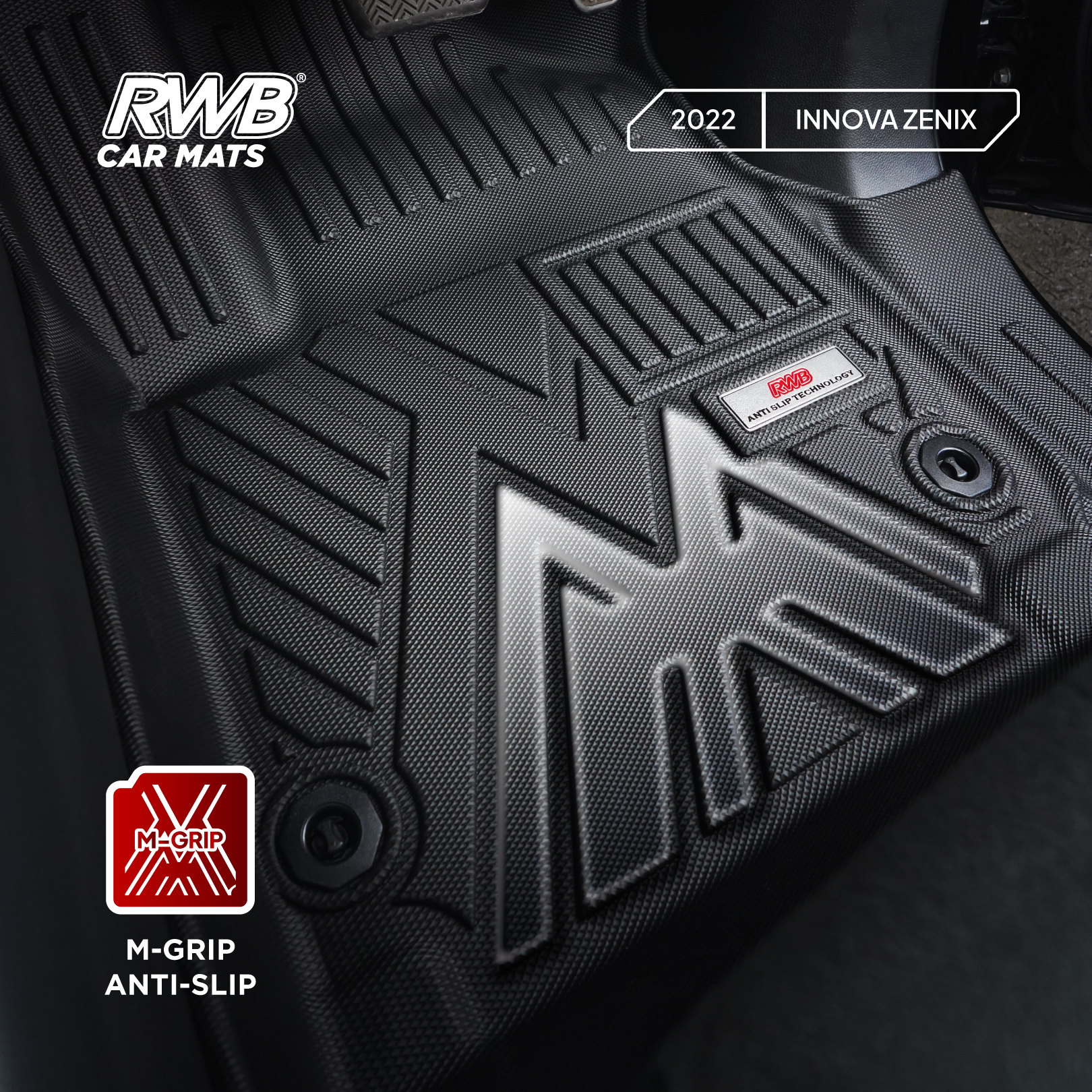 Karpet Mobil Toyota Innova Zenix | TPE 4D Custom Fit Anti Slip Waterproof RWB - Image 4